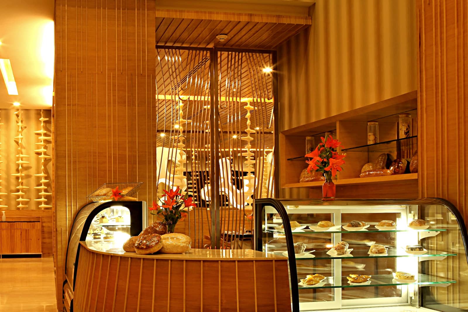 The pastry counter at the Zing GourMET Shop