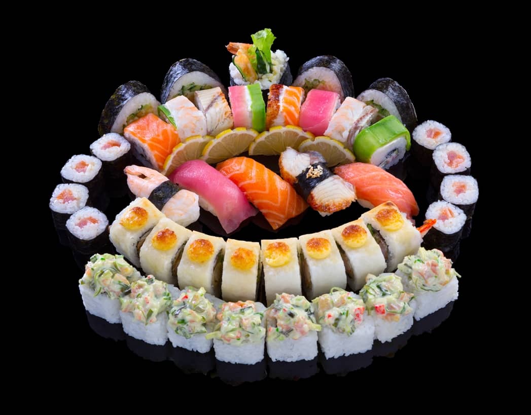 A sushi and maki platter from Sakura