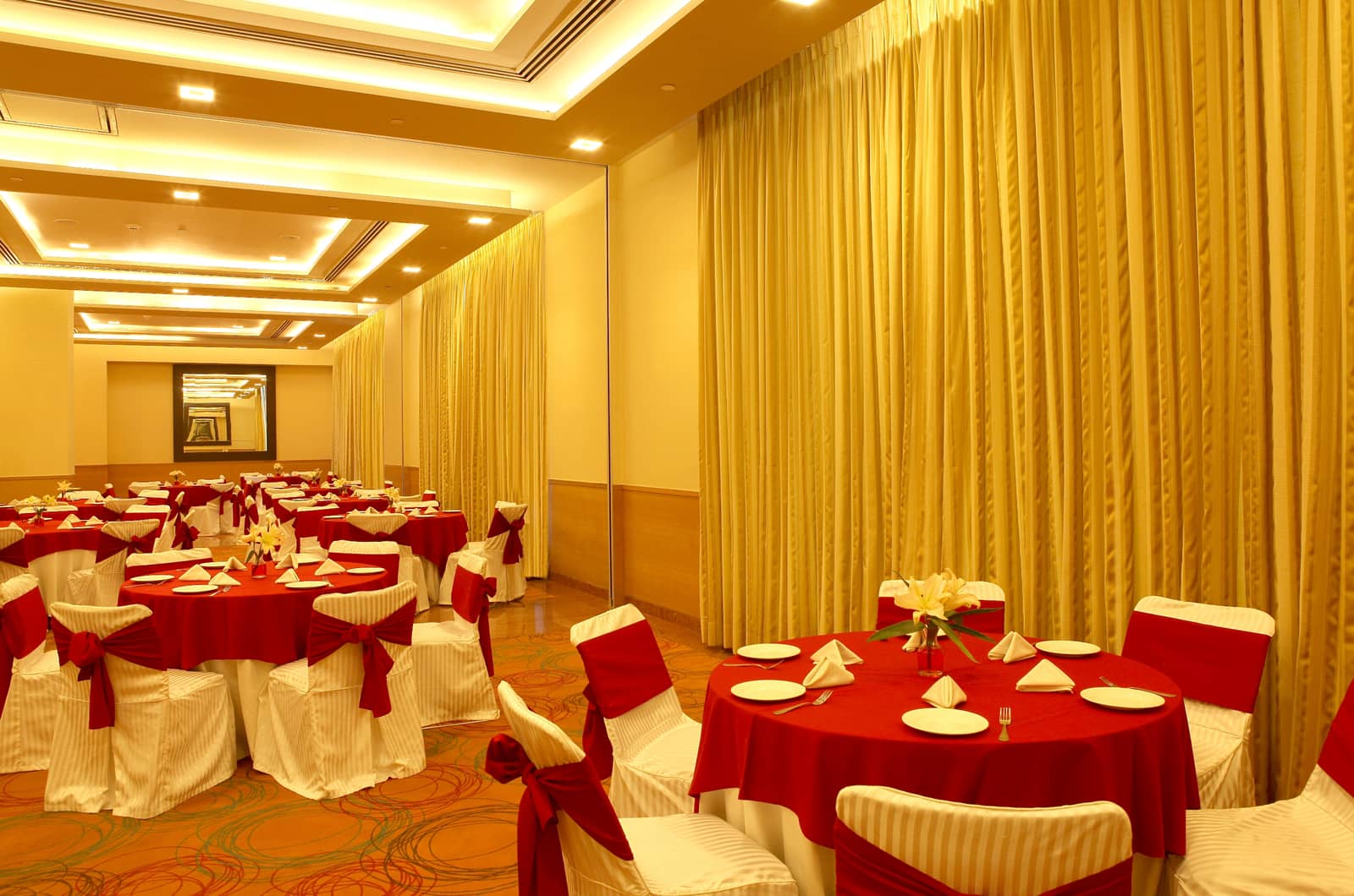 Conclave laid out with round tables
