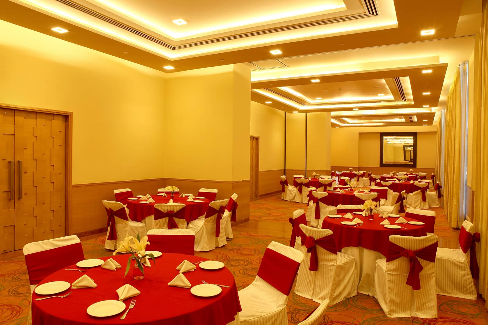 The Conclave hall set for a conference