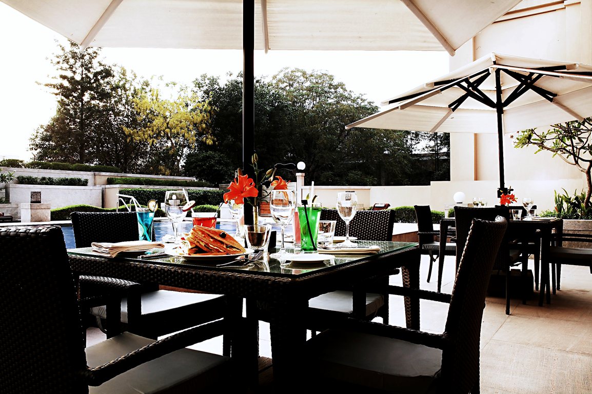 A table laid in the garden