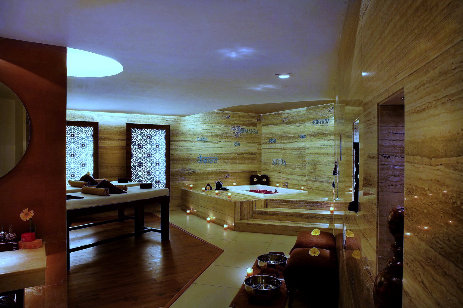 A treatment room at neoVeda Spa